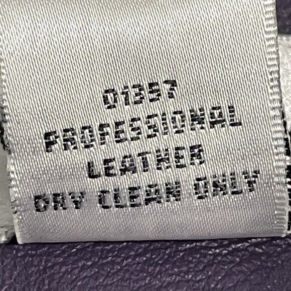 NWD Newport News Purple Leather Coat 2 Button Collar Lined Pockets Plus Size 16W - Picture 16 of 16